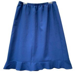 Blue Ruffle-Hem Women's Skirt